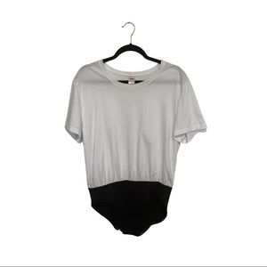 Smash + Tess Women’s The T-Shirt Bodysuit White Size Medium